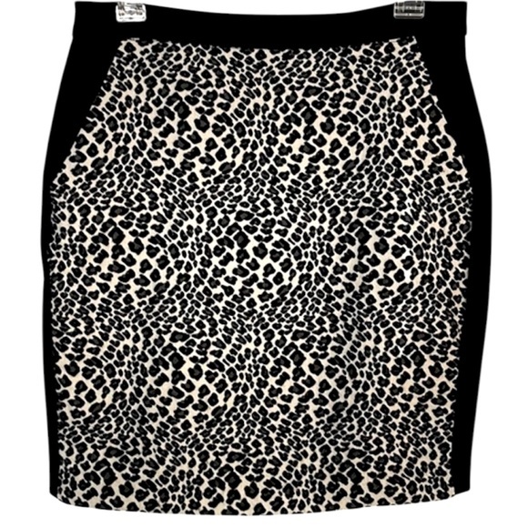 Hutch Black and Animal Print Skirt, Size 8 - Picture 1 of 8